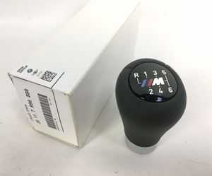 New BMW Motorsport Weighted 6 Speed M Leather Shifter Knob E46 E60 2003-2006 OEM