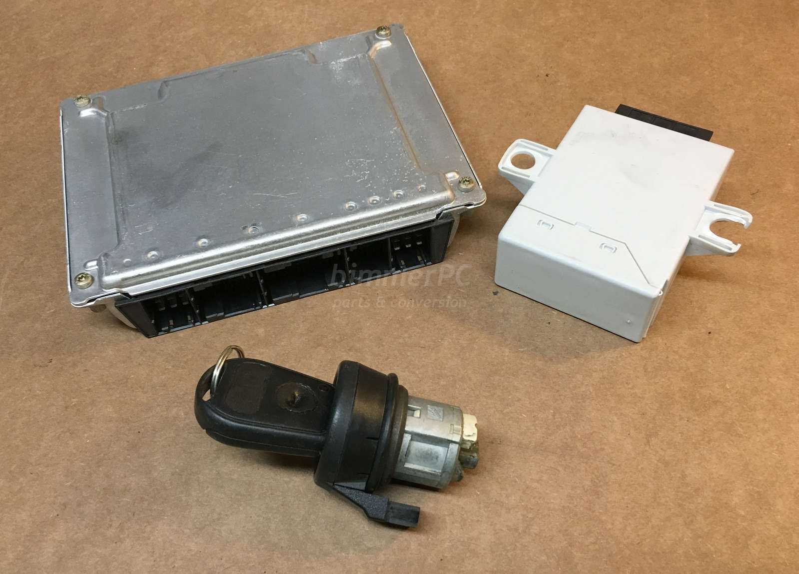 BMW E39 540i Engine Computer Modules Set Motronic DME EWS Key M62tu V8