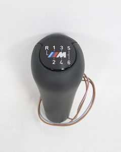 New BMW 6 Speed Motorsport Shifter Knob Leather Lighted E34 M5 E85 E38 E36 OEM