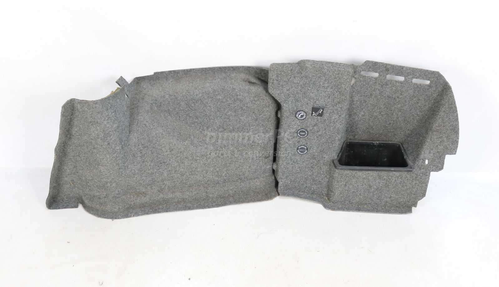 BMW E34 5-Series M5 Right Trunk Trim Panels Carpeted Storage Cubby