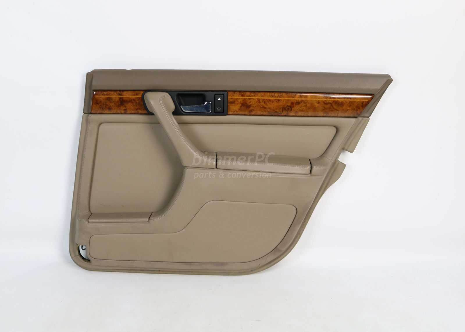 Picture of BMW Right Rear Door Panel Parchment Tan Leather E32 Short Wheelbase for sale