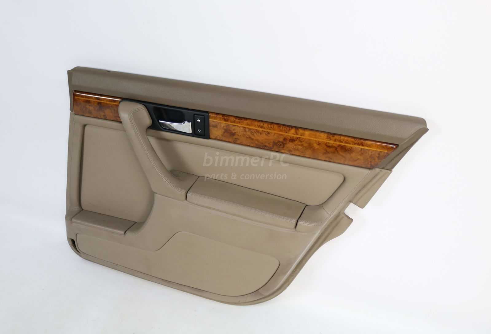 Picture of BMW Right Rear Door Panel Parchment Tan Leather E32 Short Wheelbase for sale