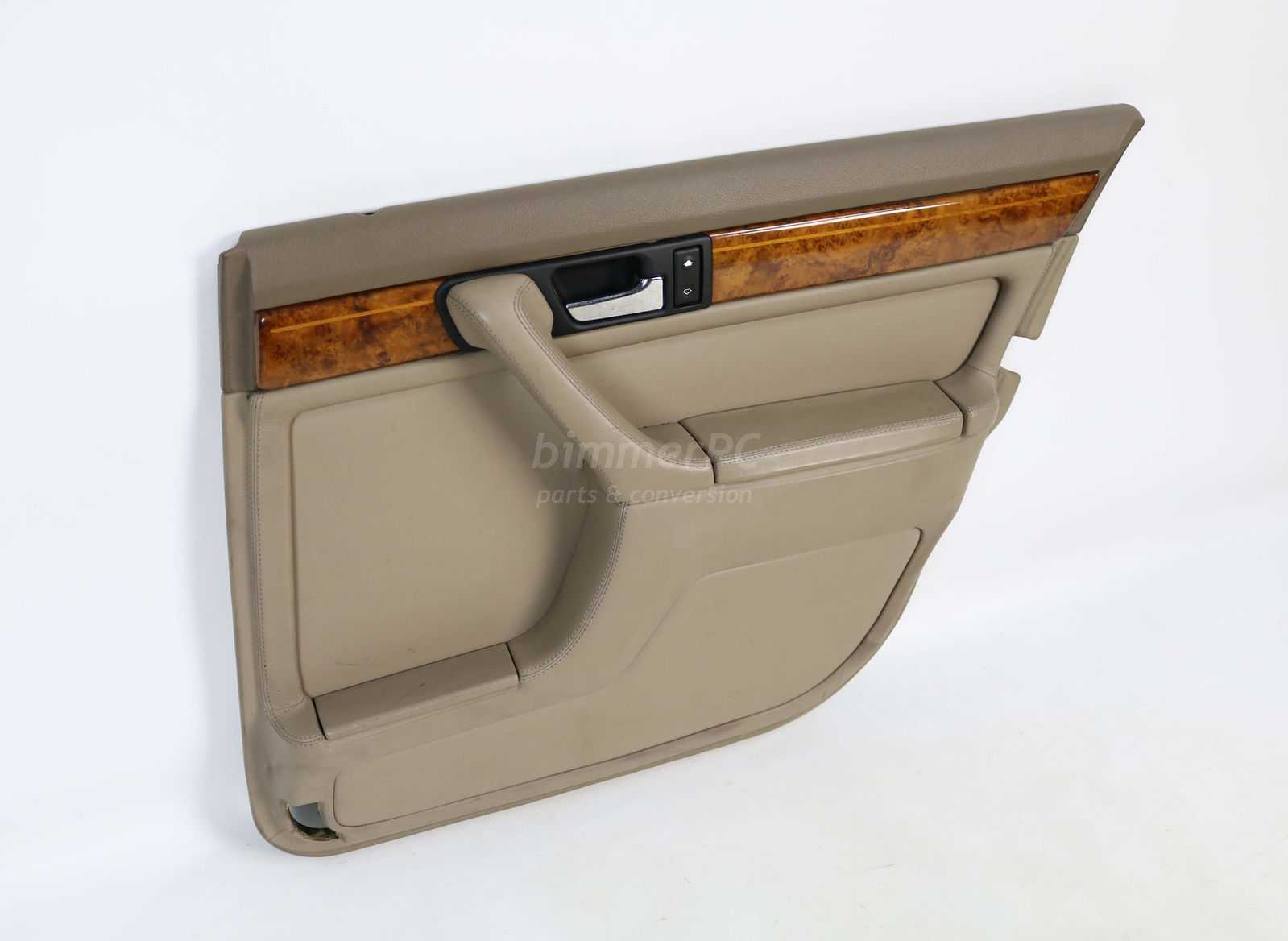 Picture of BMW Right Rear Door Panel Parchment Tan Leather E32 Short Wheelbase for sale
