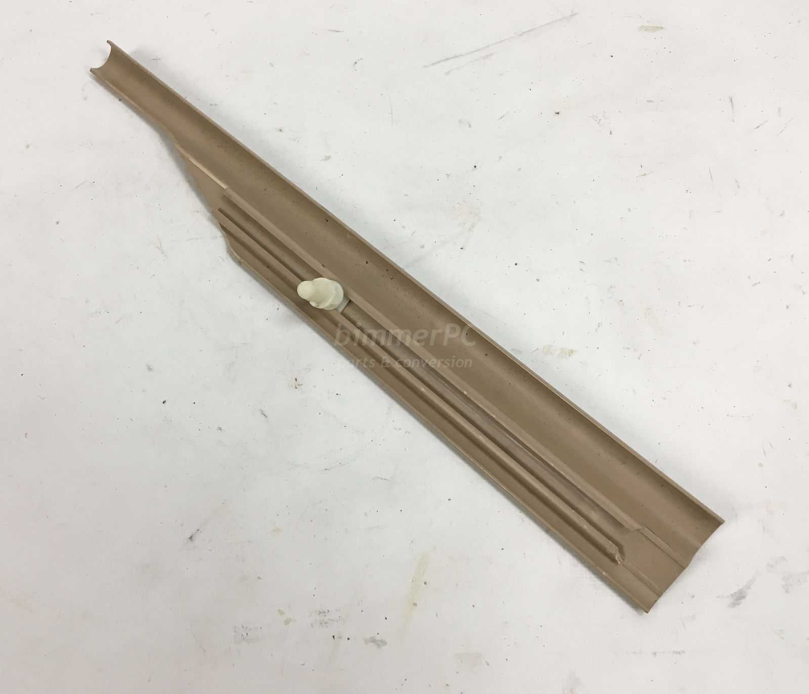 Picture of BMW 51471978492 Natural Tan Right Rear Door Entry Overcenter Sill Edge Trim  E34 Early for sale
