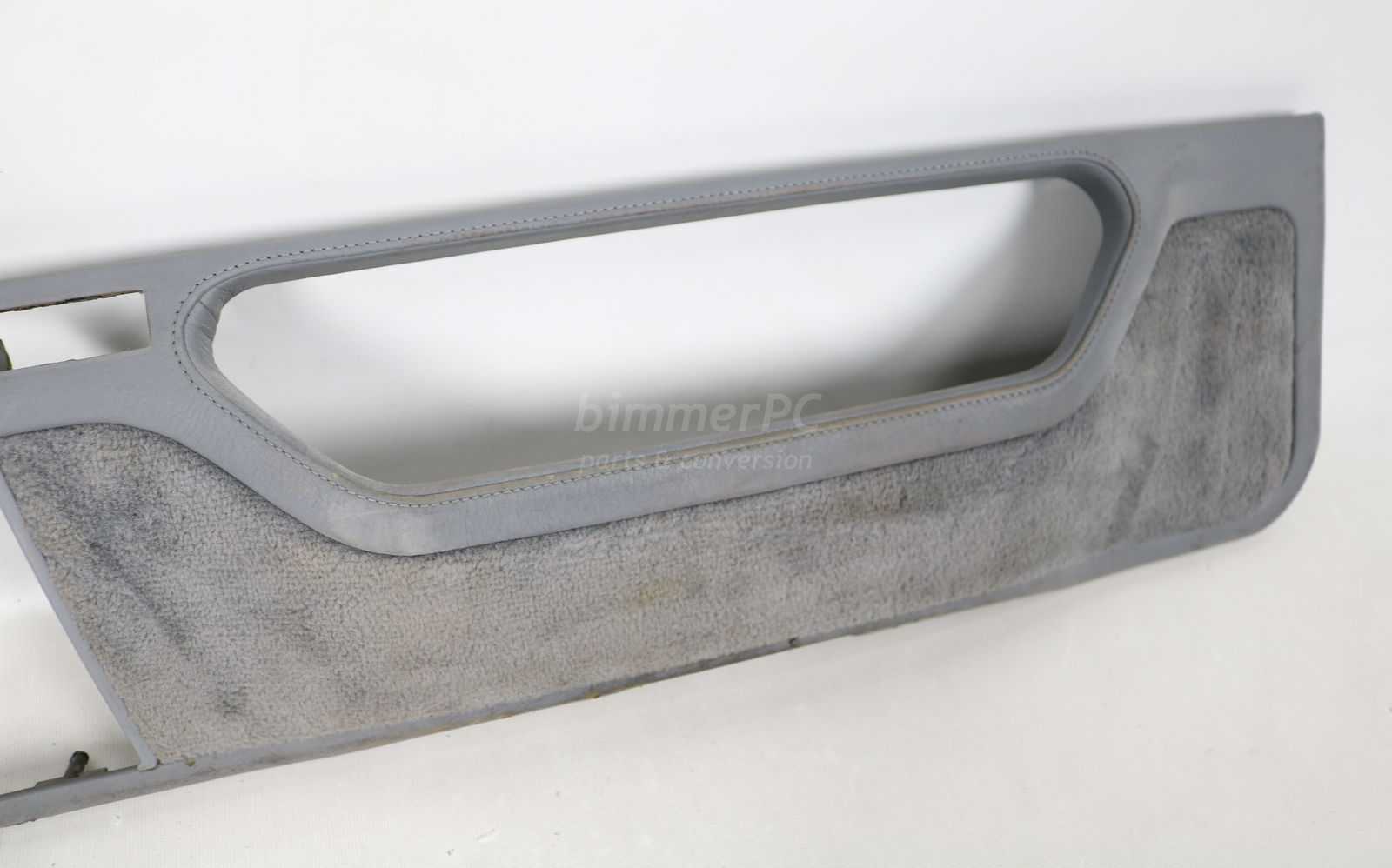 Picture of BMW 51418178911 Drivers Left Front Door Panel Gray Stitched Leather Lower Pocket Trim E38 750iL for sale