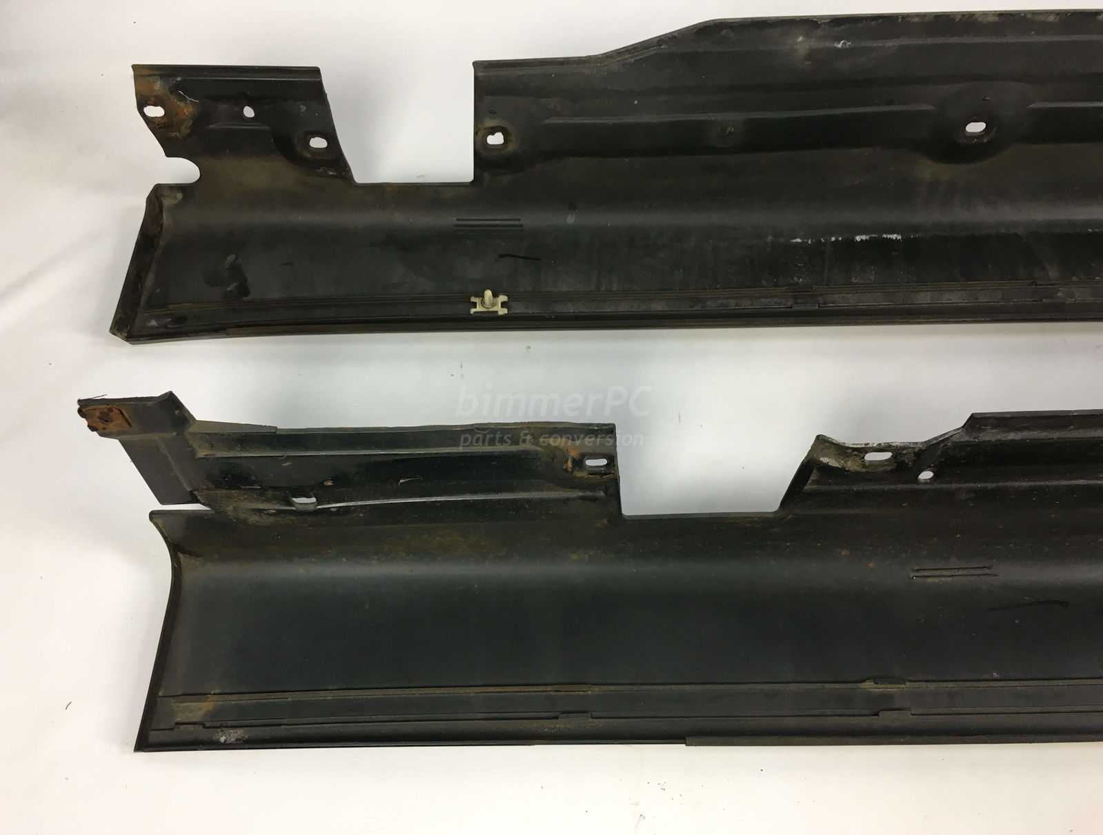 BMW E38 Black Side Skirts Mouldings Lower Body Trims Rocker Panels