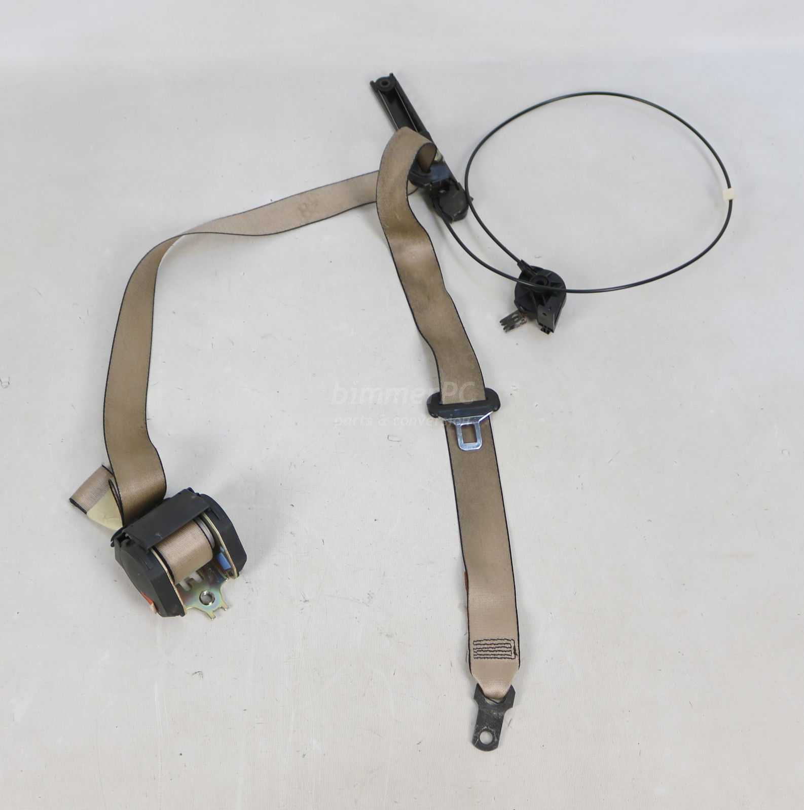 BMW E39 5Series E38 Sand Beige Tan Right Front Seat Belt Adjuster 1995