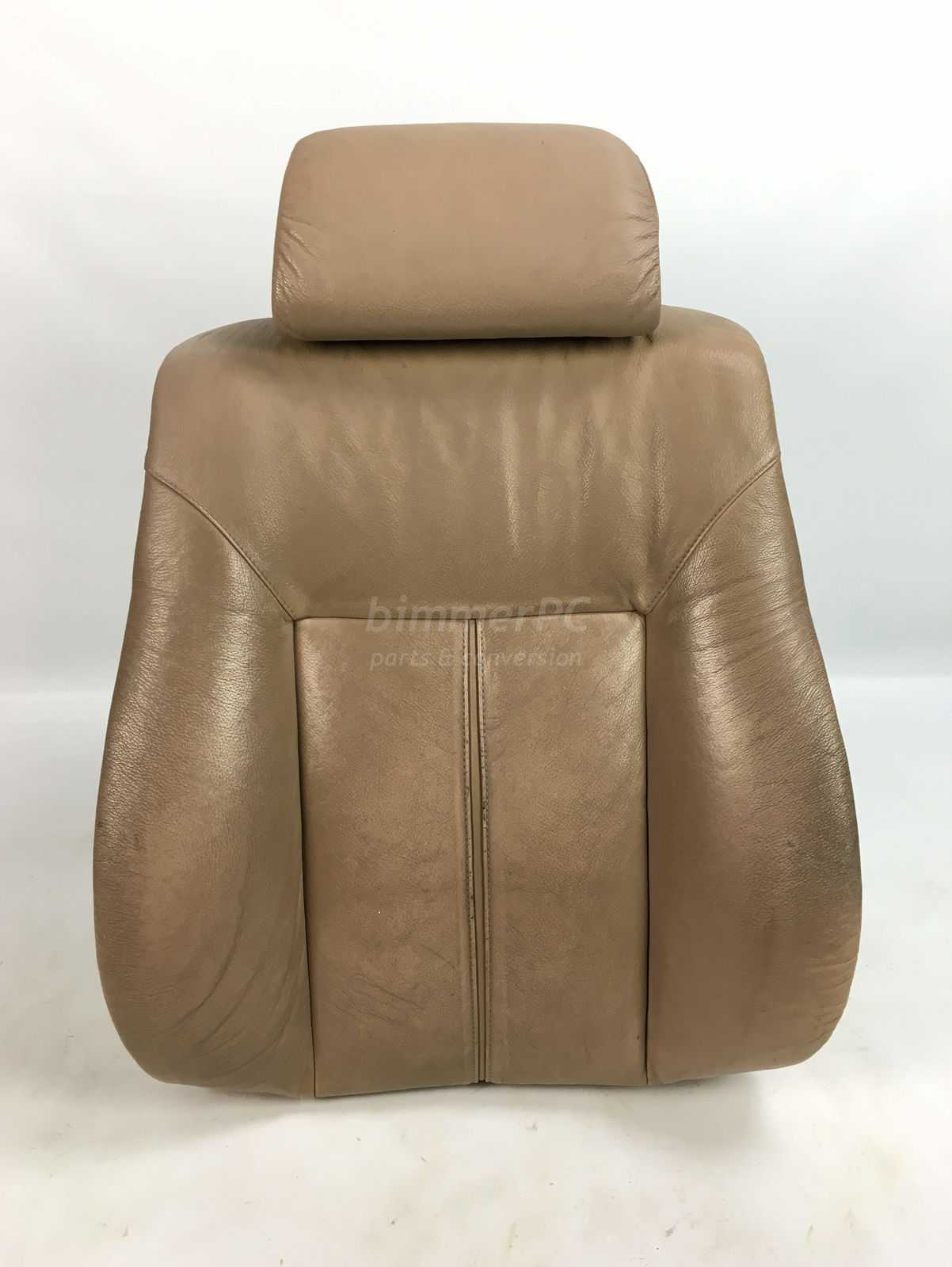 Picture of BMW  Sand Beige Tan Leather Front Seat Backrest Cushion Assembly E38 E39 Early for sale