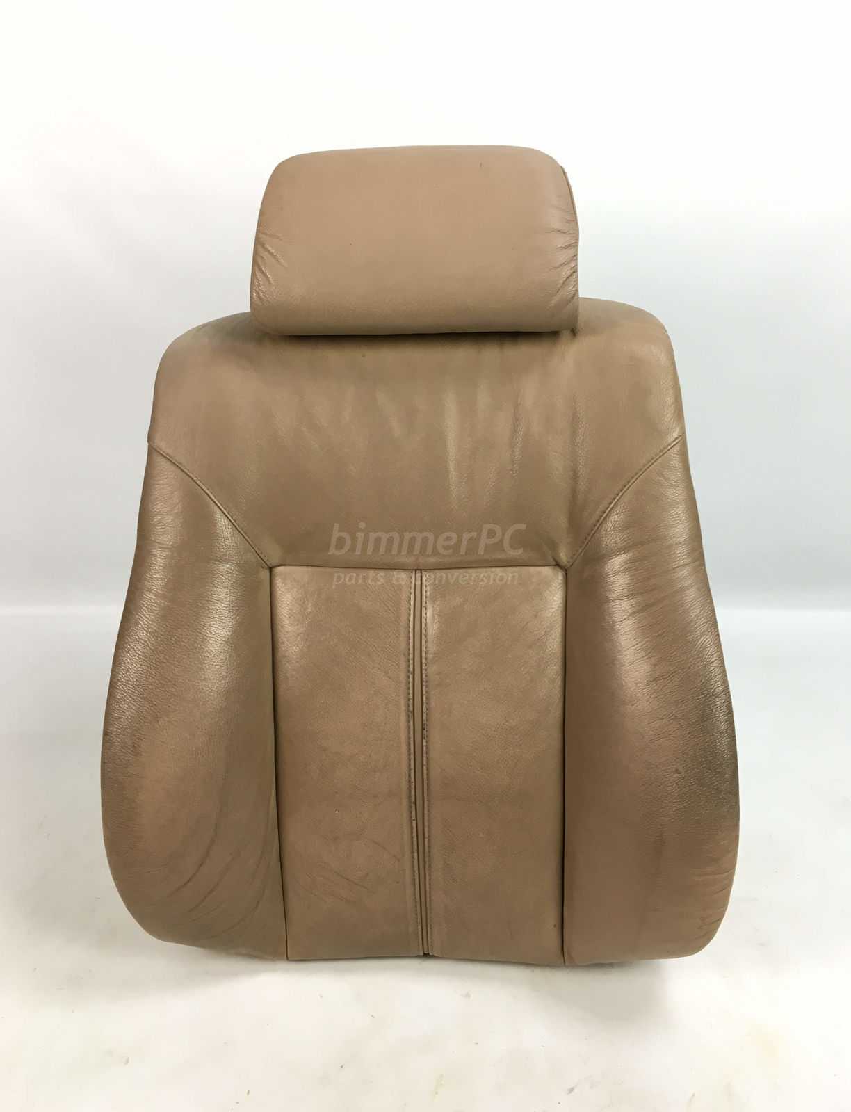 Picture of BMW  Sand Beige Tan Leather Front Seat Backrest Cushion Assembly E38 E39 Early for sale