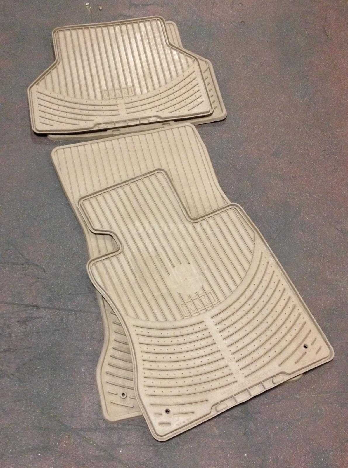 BMW E60 550i All Weather Rubber Beige Tan Floor Mats E61 530i 528i 2004