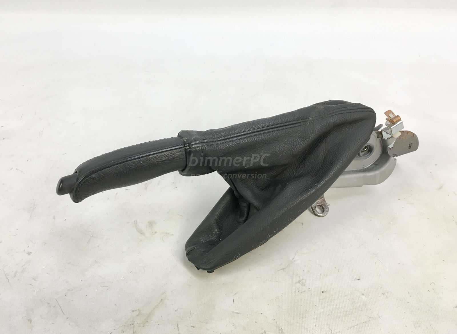 Picture of BMW 34411164489 Black Leather Emergency Parking Brake Handle Boot Mechanism E46 for sale