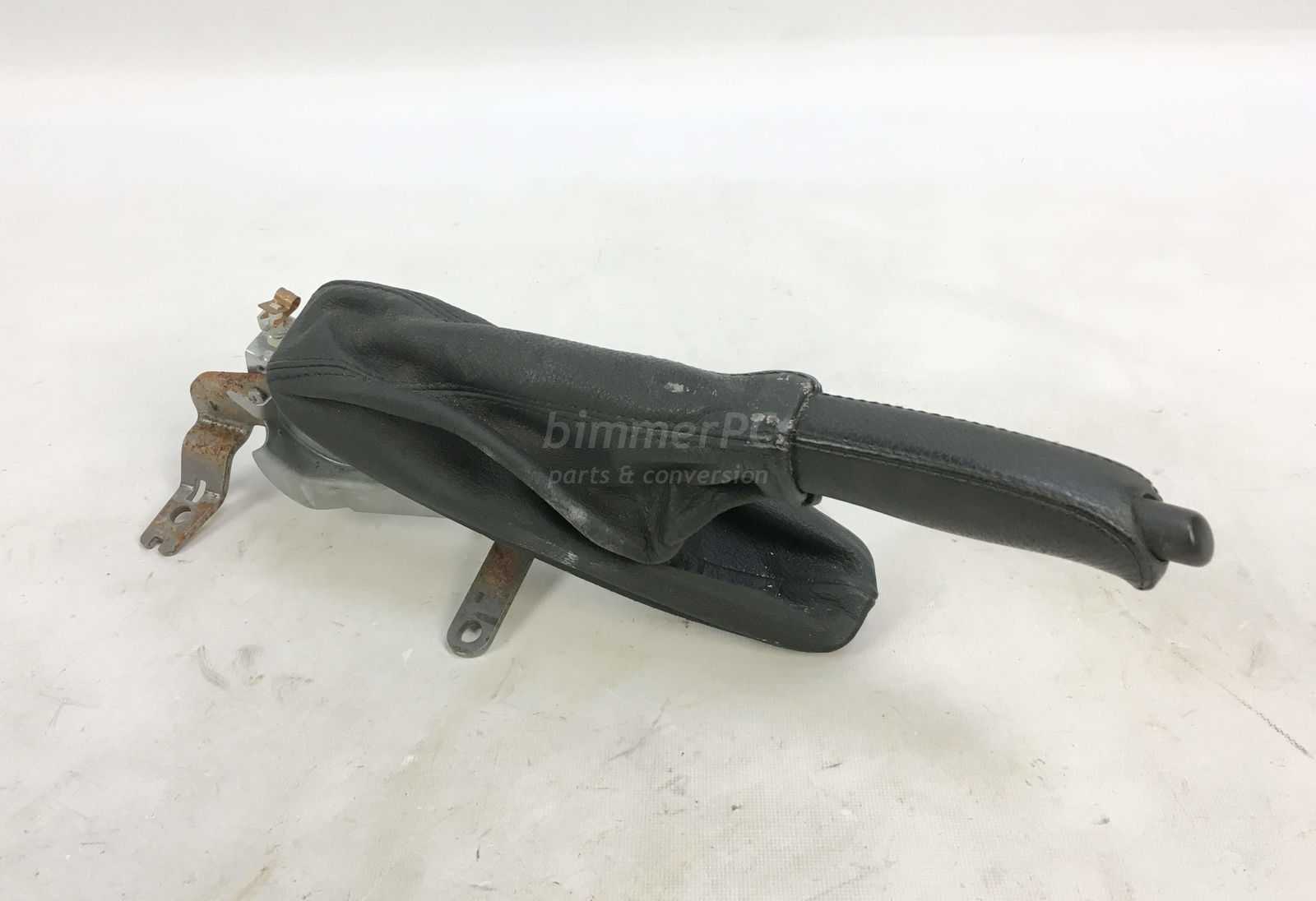 Picture of BMW 34411164489 Black Leather Emergency Parking Brake Handle Boot Mechanism E46 for sale