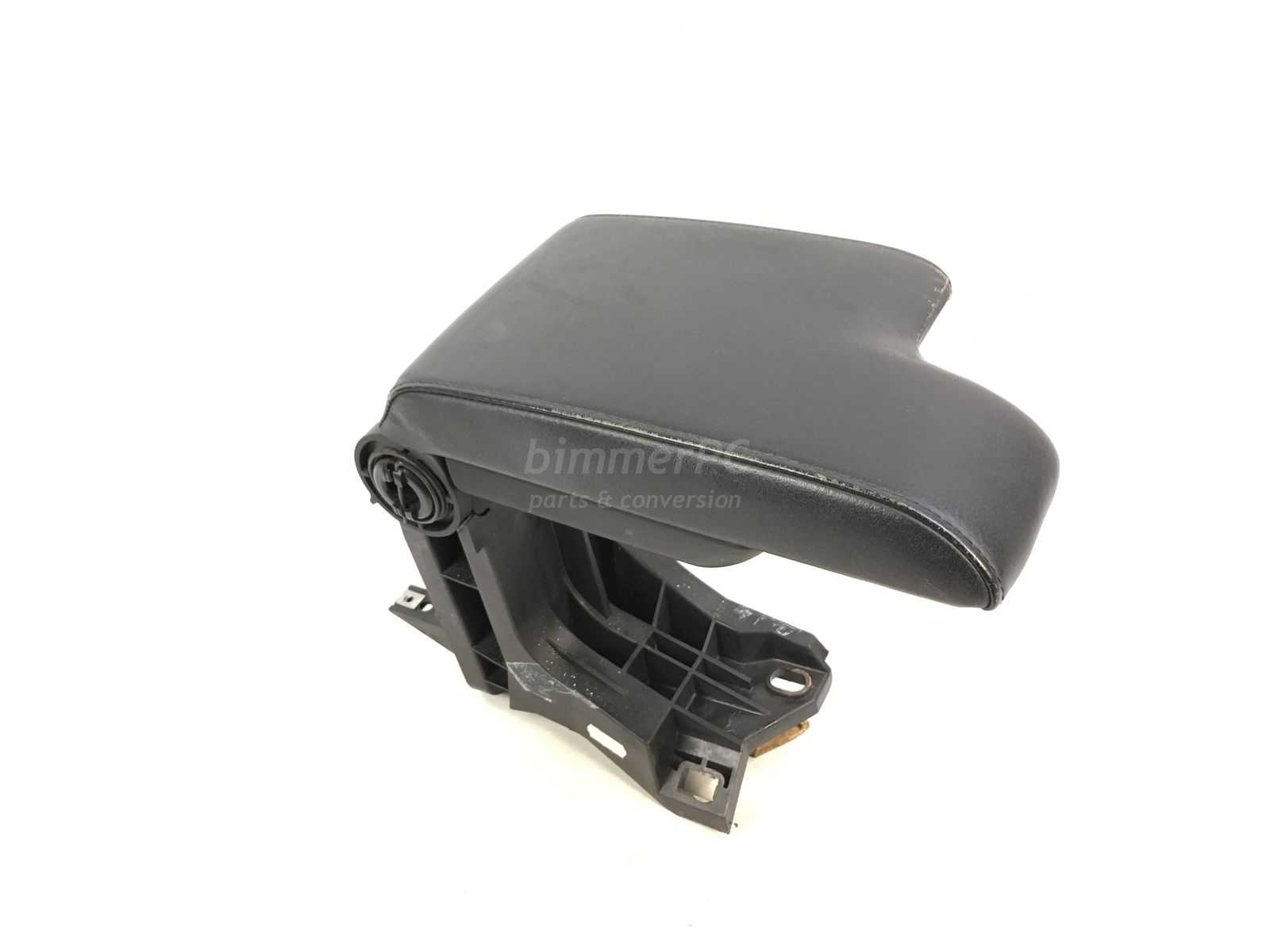 BMW E46 3Series Black Leather Center Console Arm Rest w Cubby M3 1999