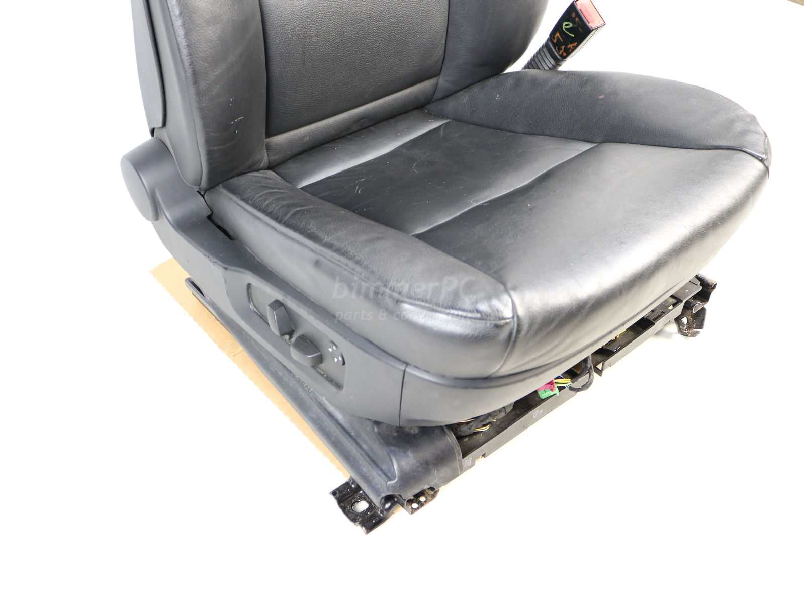 BMW E60 E61 Black Leather Right Front Power Passengers Seat Lumbar 2004