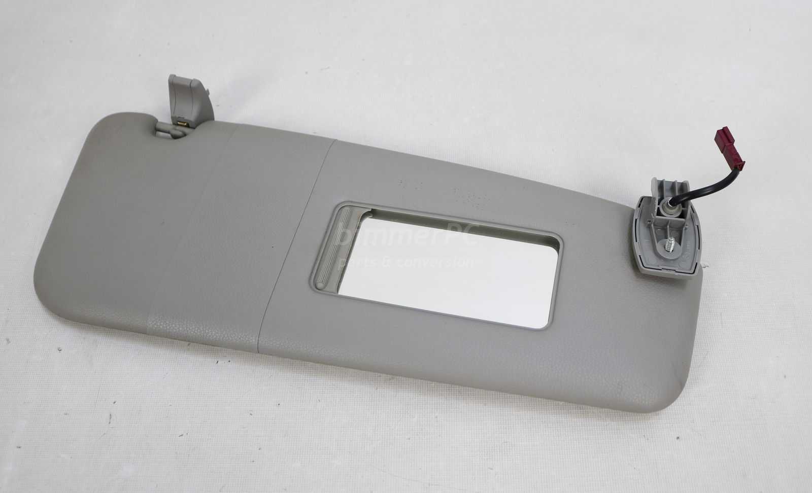 Picture   of BMW 51167122868 Right Front Passengers Sun Visor Shade Blind w Mirror Gray E60 E61 for sale