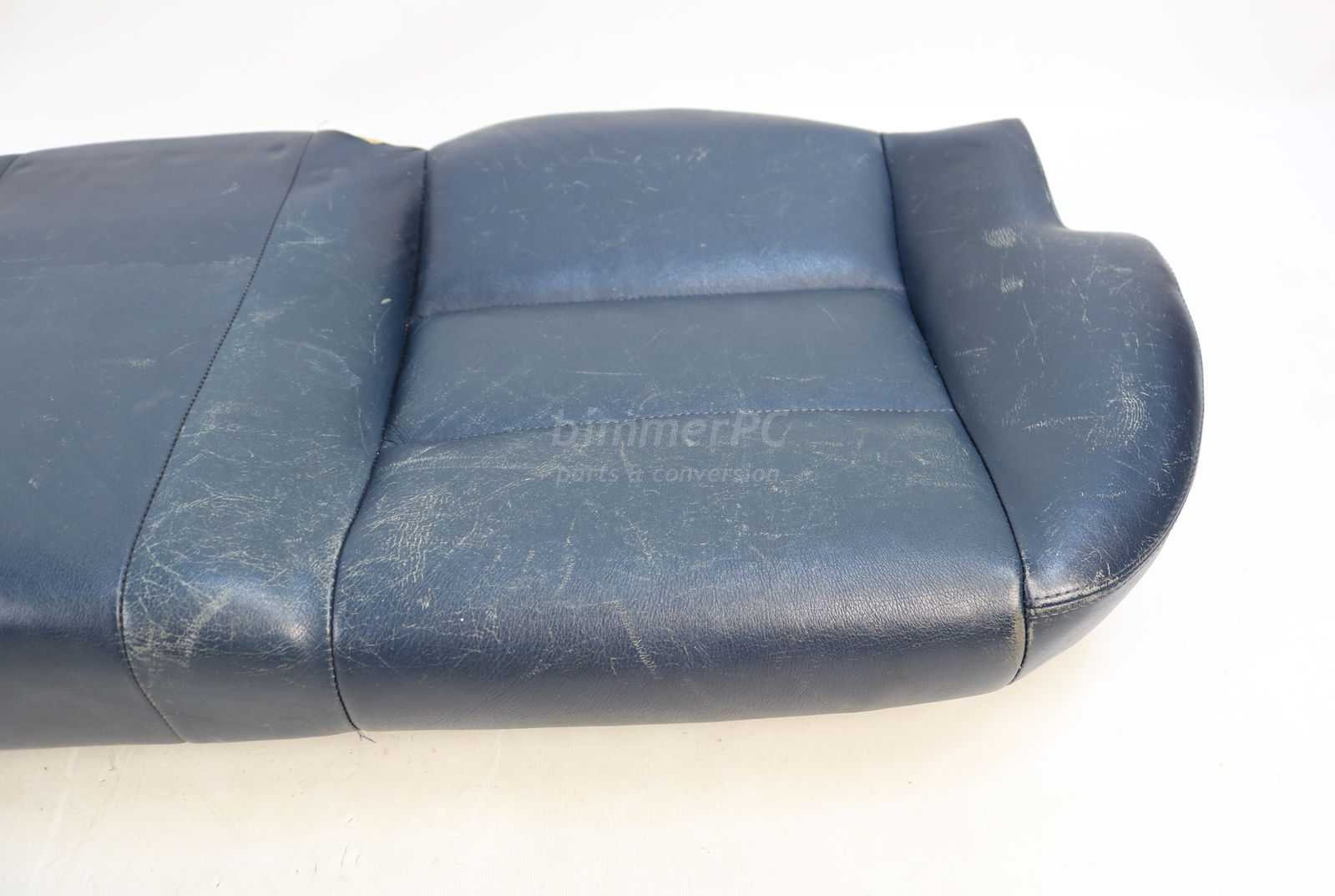 Picture of BMW  Ultramarine Blue Leather Rear Seat Base Bottom Bench Cushion E34 Sedan for sale