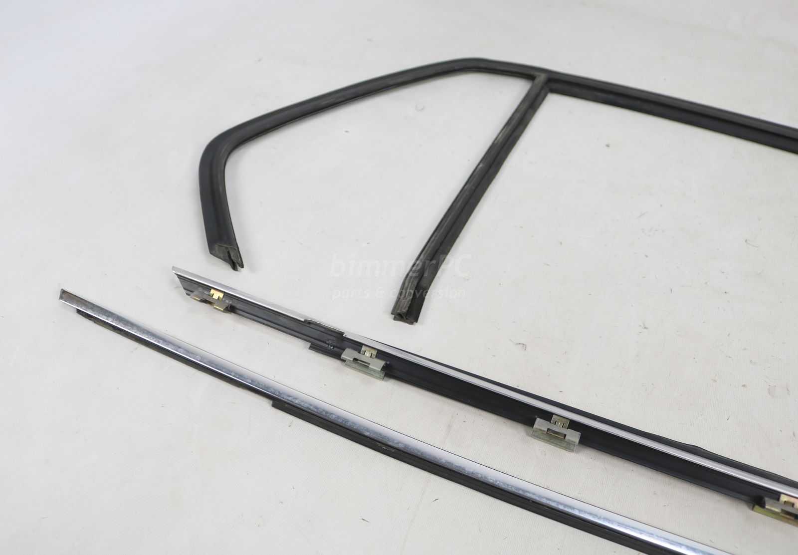 Picture of BMW 51348111204 Rear Right Passengers Door Rubber Glass Guide Weatherstrip Seal Trims SWB E32 for sale