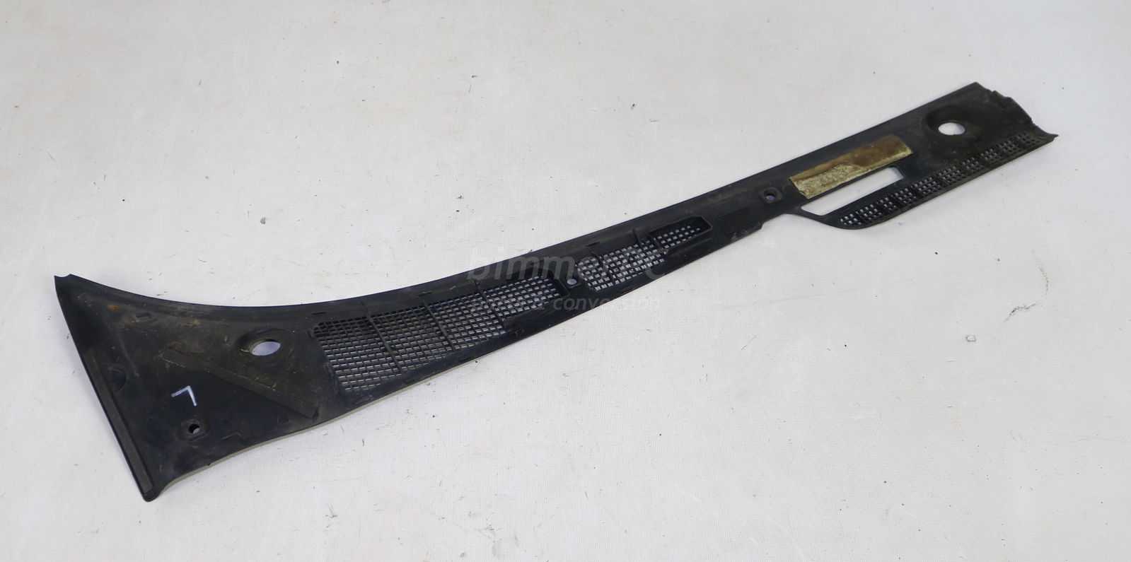 Picture of BMW 51711928935 Left Drivers Windshield Wipers Cowl Inlet Air Grille Trim Panel Grid E32 for sale